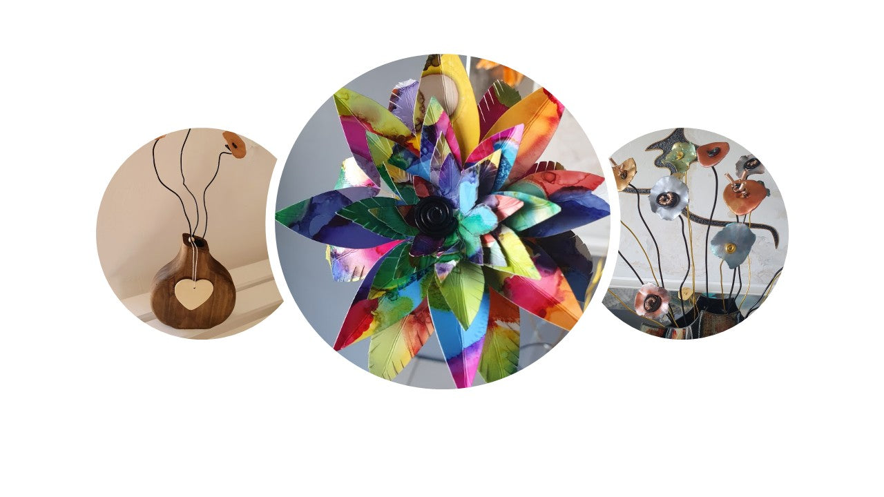 FLEURS - Argile et papiers -