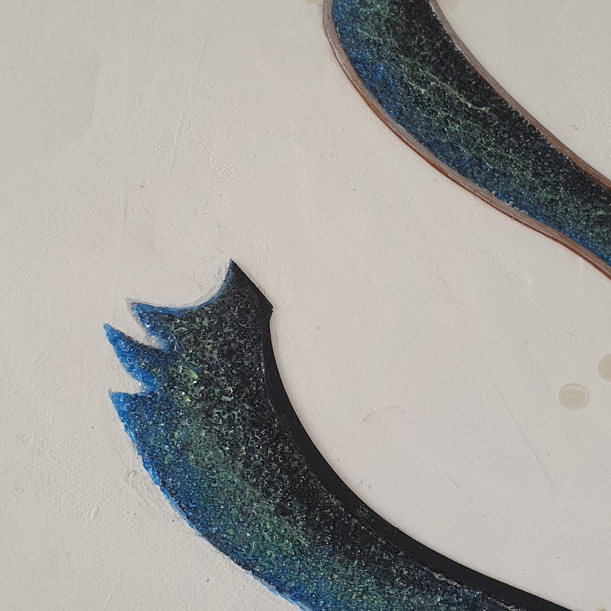 LE BAISER – Toile 3D Pouring & Reliefs – Œuvre Originale