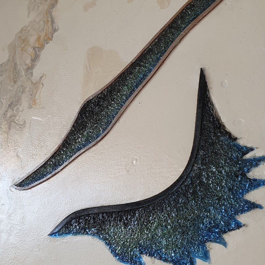 LE BAISER – Toile 3D Pouring & Reliefs – Œuvre Originale