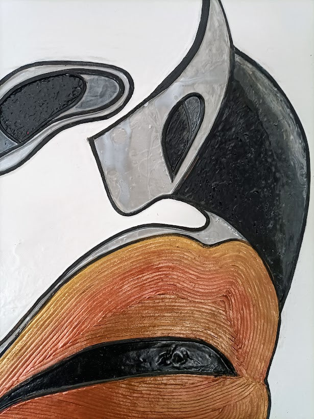 LE VISAGE – Toile 3D Matières et Reliefs – Œuvre Originale - Série Femme 5/5