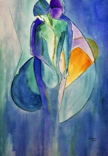 LE COUPLE - Aquarelle