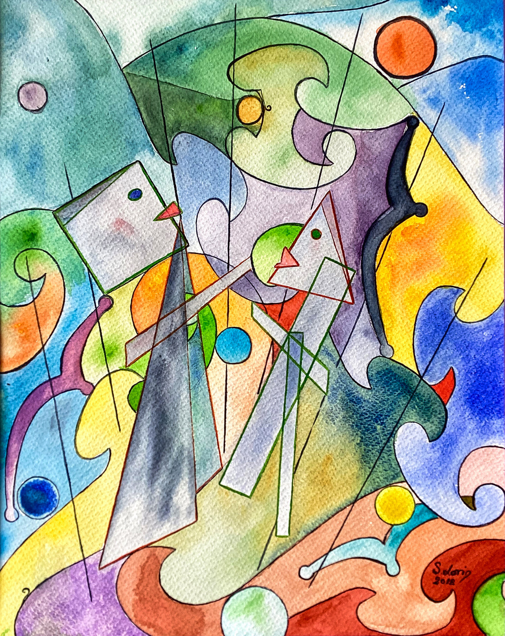LE DEBUT – Aquarelle Originale 40x50cm – Collection Personnelle – Offres à partir de 10 000€