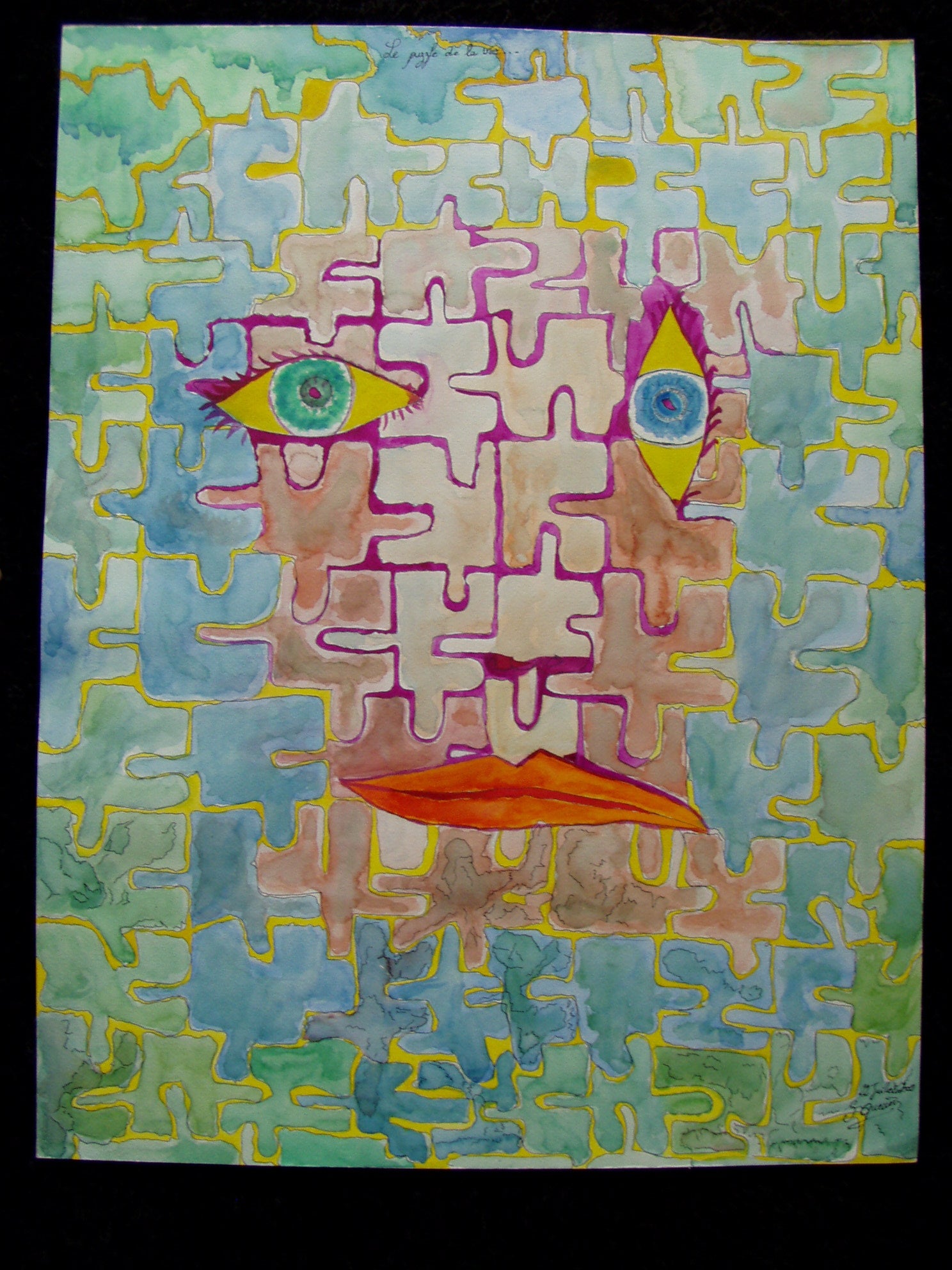 LE PUZZLE DE LA VIE – Aquarelle Originale