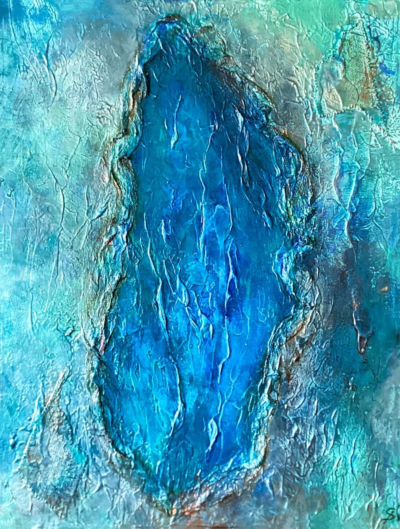 MYSTÈRE – Toile 3D Relief & Dentelle – Œuvre Originale