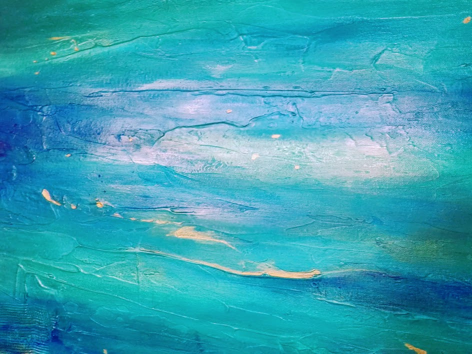 BLEU FRAGILE – Toile 3D Méditerranée – Œuvre Originale