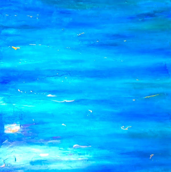 BLEU FRAGILE – Toile 3D Méditerranée – Œuvre Originale