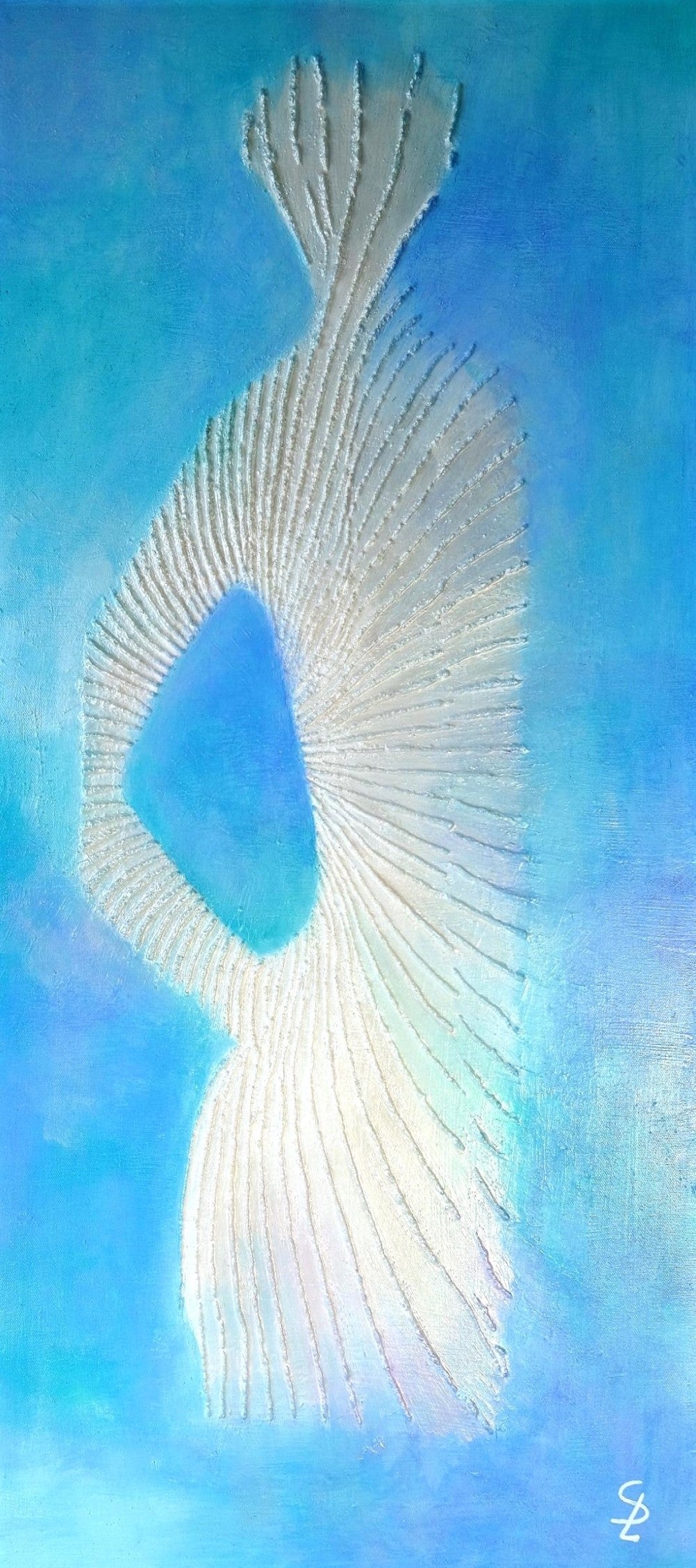 SILHOUETTE – Toile 3D Sable Texturé – Œuvre Originale – Série Femme 1/5